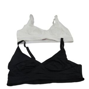 Shear Shapewear Black White Nursing Support Bras Size M Pack of 2